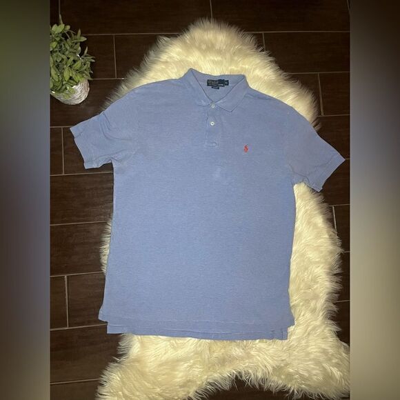 Polo Ralph Lauren heathered blue polo sz XL - Picture 1 of 5